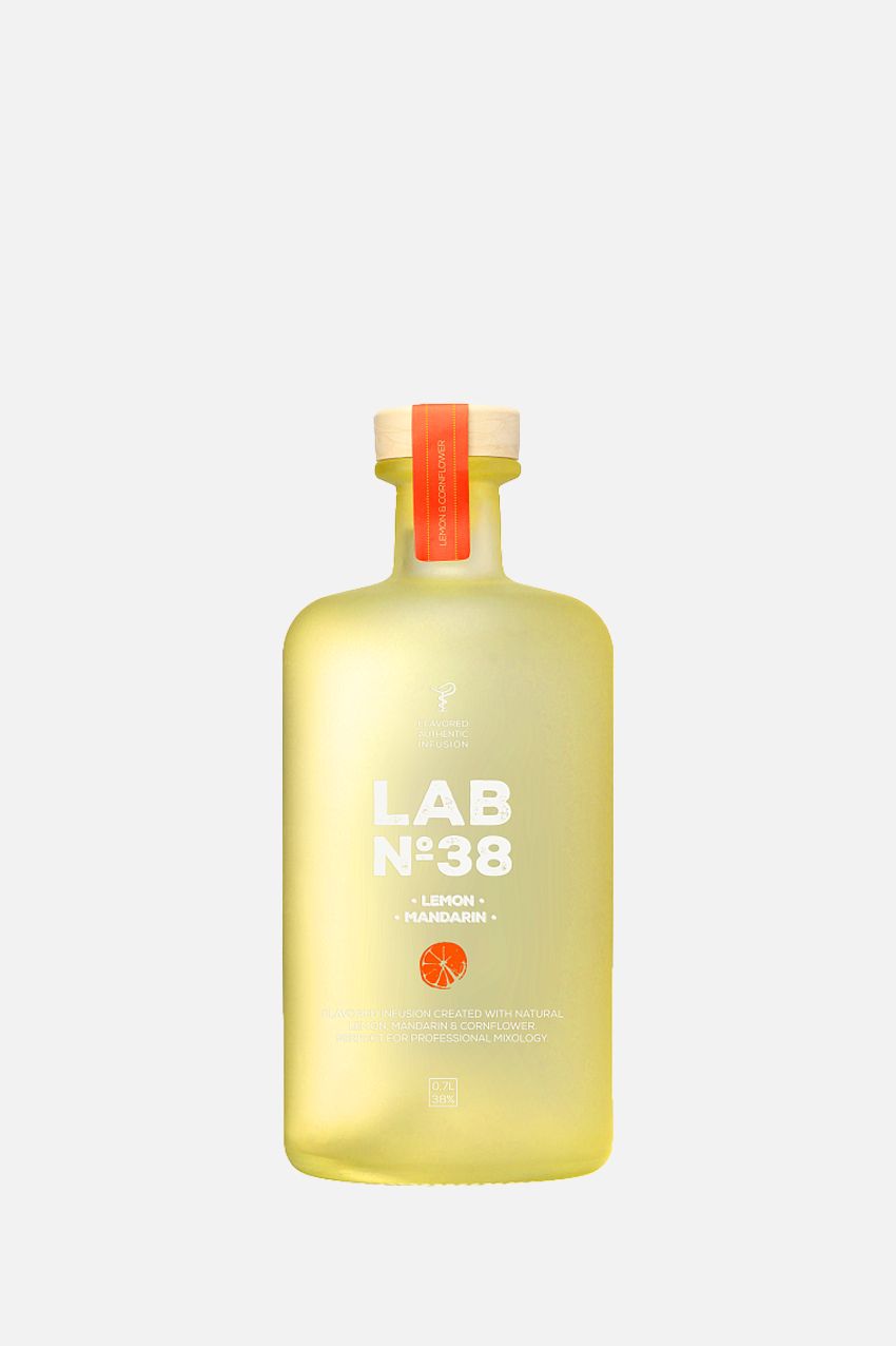 Вкусовая водка LAB№38, лимон, мандарин, 0.7л