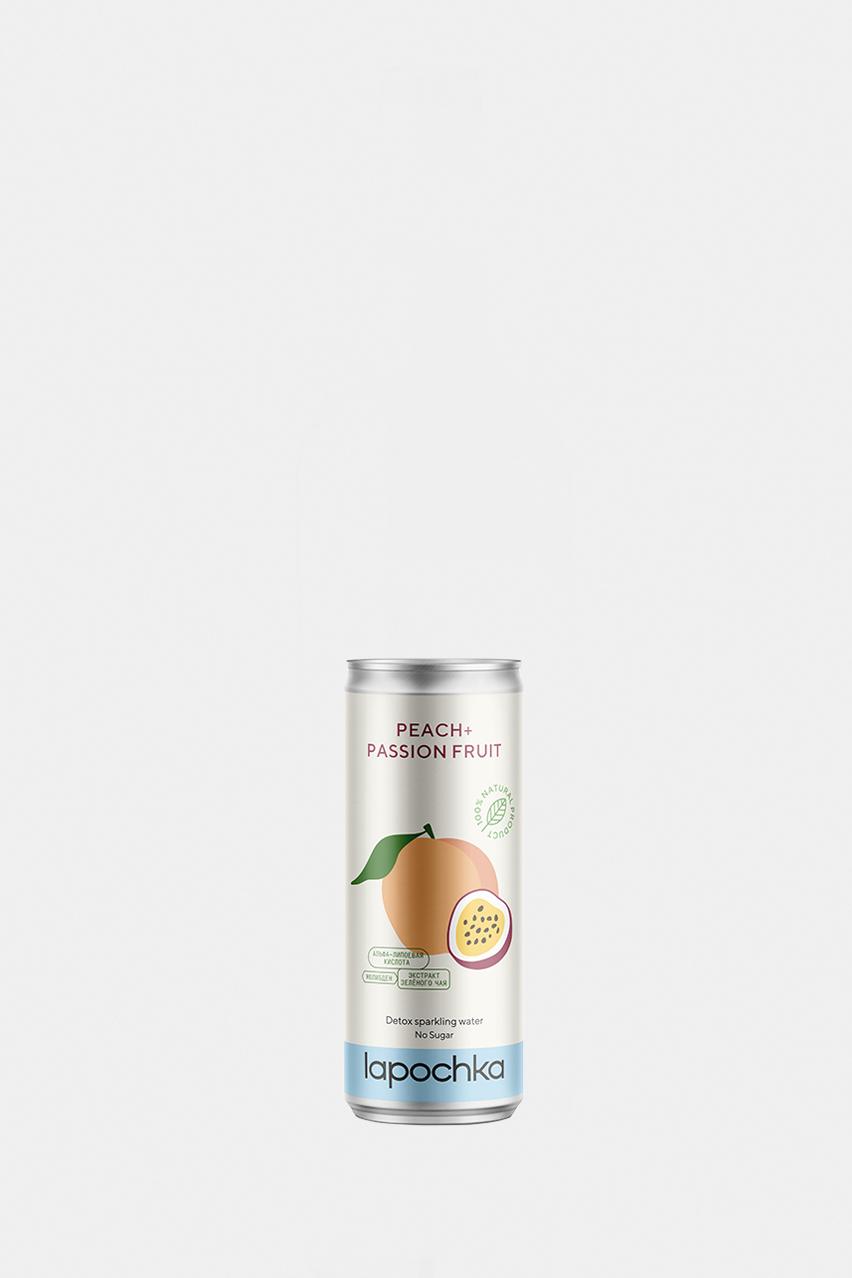 Витаминизированный напиток Лапочка Персик, Маракуйя, 0.33л