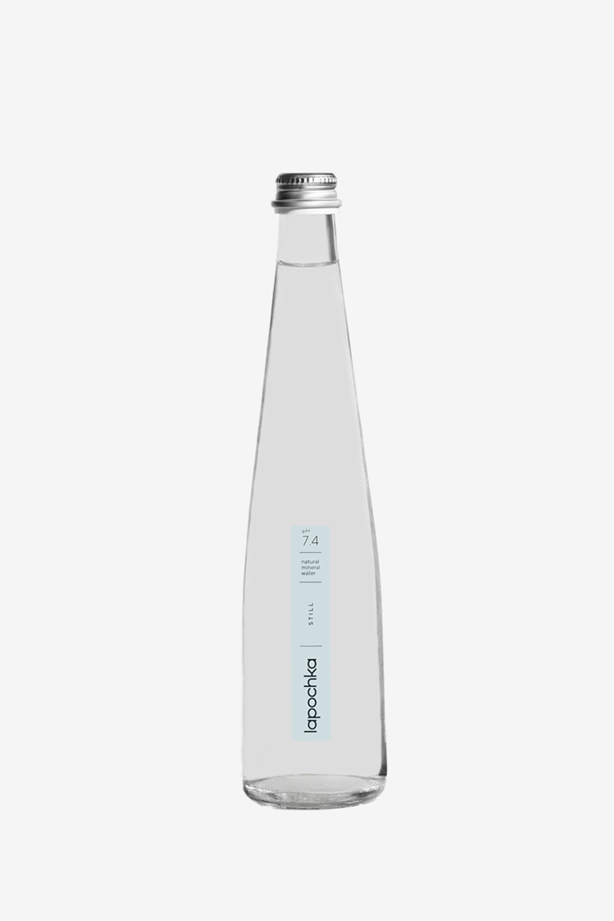 Вода Лапочка, негазированная, в стеклянной бутылке, 0.5л