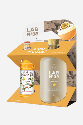 Подарочный набор "ЛАБ№38 Ваниль, Бобы Тонка" 0,7л + Сироп Монин Маракуйя 0,25л