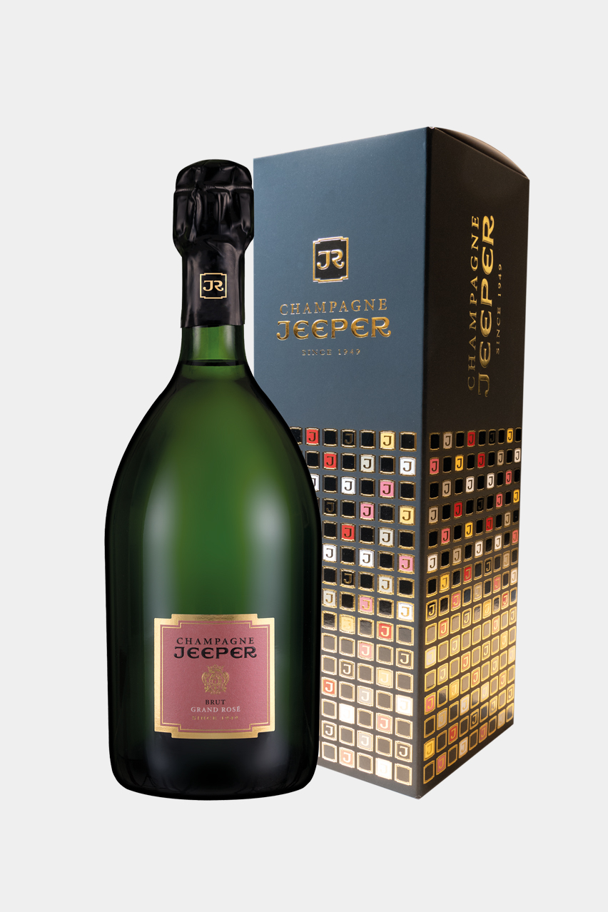 Шампанское Джипер Гранд Розе, в подарочной упаковке, брют, розовое, 0.75л