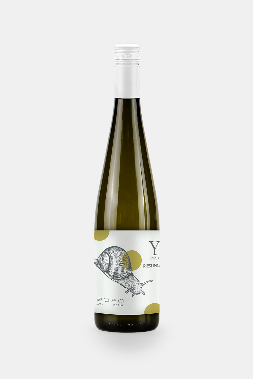 Вино Яйла Рислинг, белое, полусухое, 0.75л