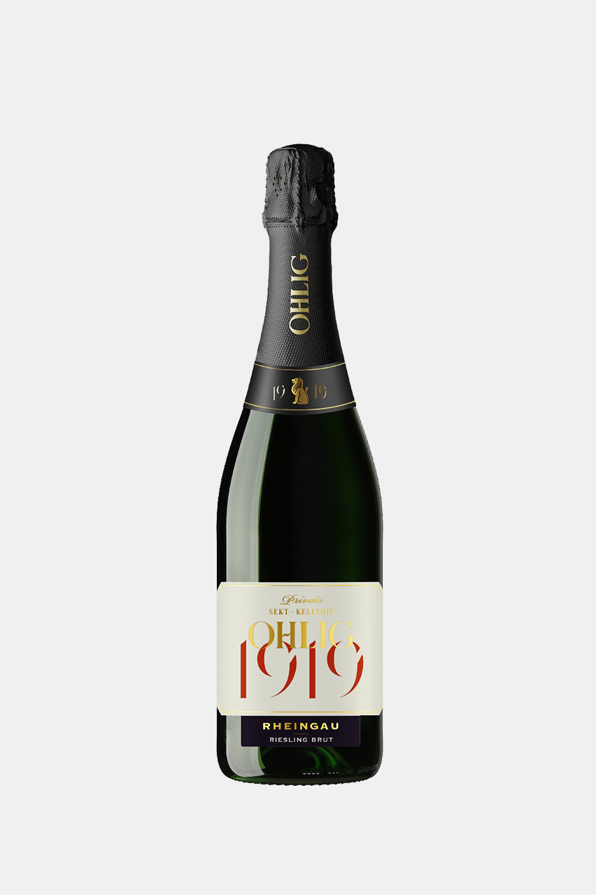 Игристое вино Олиг 1919 Рейнгау Рислинг Зект, белое, сухое, 0.75л