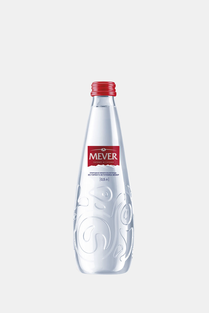 Вода Мевер, негазированная, в стеклянной бутылке, 0.5л