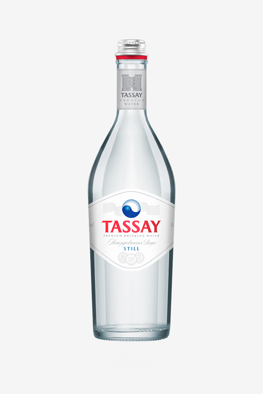 Вода Тассай Премиум, негазированная, в стеклянной бутылке, 0.75л